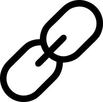 contorno sencillo cadena enlace conexión elemento aislado símbolo icono vector