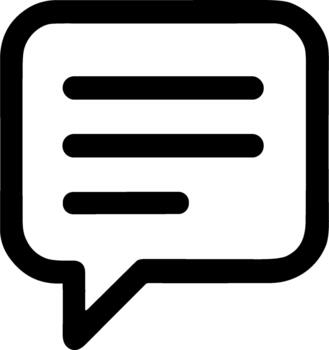 sencillo contorno habla burbuja mensaje minimalista forma elemento icono vector