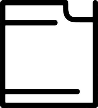 Simple Outline File Document Icon with a Folded Corner Design vector