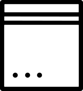 Simple Outline Isolated Tab Bar Menu Icon Symbol Element vector