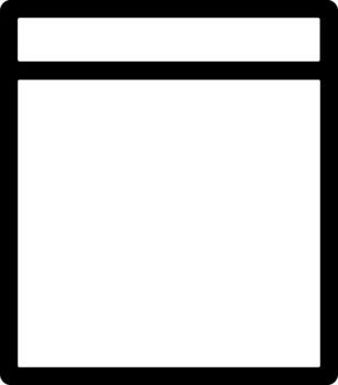 Simple Outline Document Page with Header Tab Shape Icon Element vector