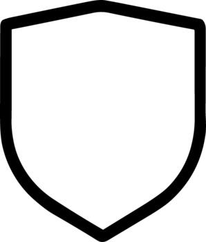 Simple Outline Isolated Shield Badge Shape Element Security Protection vector