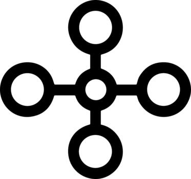 Simple Line Style Atom Molecule Structure Science Chemistry Icon Symbol vector