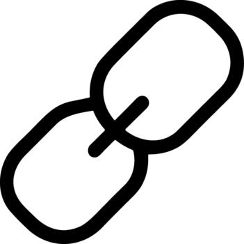 Simple Outline Chain Link Connection Symbol Shape Icon Element vector