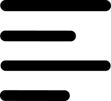 sencillo negro línea lista menú hamburguesa icono solicitud ui símbolo vector