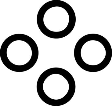 Minimalist Simple Circle Four Dot Shape Abstract Element Design vector