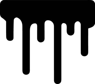 Minimalist Black Drip Shape Liquid Blob Symbol Isolated Icon Element vector