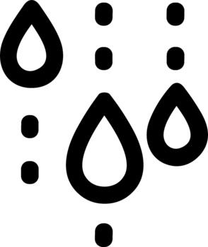Outline Minimalist Rain Drop Element Sign Symbol Shape Weather Icon vector