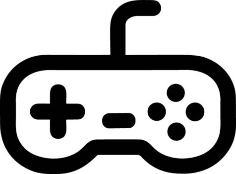 Simple Outline Console Gamepad Controller Entertainment Technology Gaming Icon vector