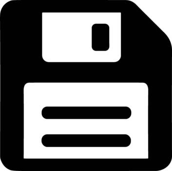 sencillo línea Arte flexible disco salvar icono símbolo gráfico vector