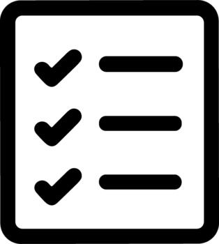Simple Line Style Checklist With Check Marks And List Icon Design vector