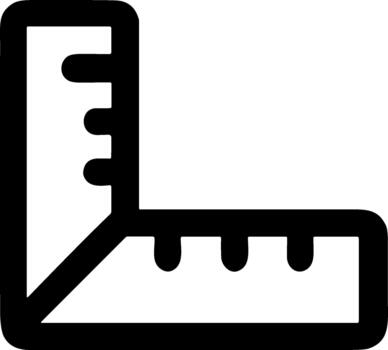 Simple Handdrawn Ruler Tool Construction Element for Drawing and Measurement vector