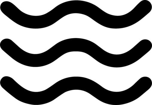 minimalista arte lineal ola ilustración sencillo gráfico elemento clima icono vector