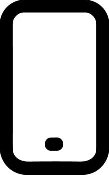 Simple Outline Minimalist Smartphone Mobile Phone Application Device Icon vector