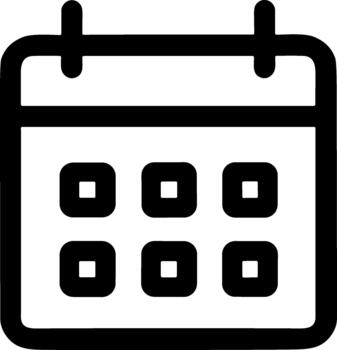 Minimalist Line Art Calendar Date Event Reminder Schedule Icon Symbol vector