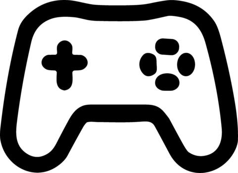 sencillo contorno gamepad controlador consola botón icono diseño elemento vector