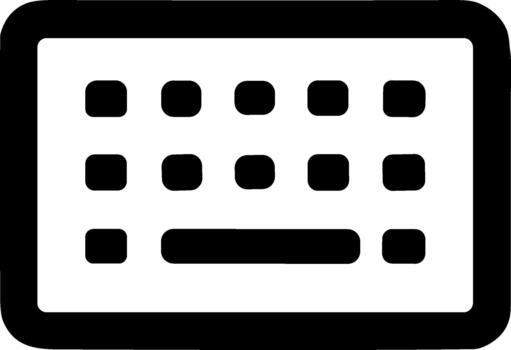 Simple Line Keyboard Layout Interface Device Technology Input Icon vector