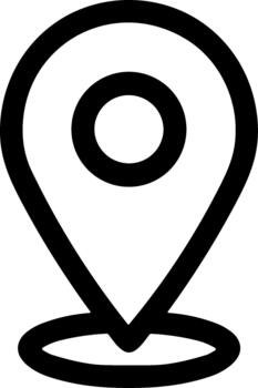 sencillo línea Arte ubicación alfiler punto símbolo navegación icono elemento vector