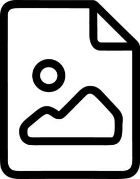 Outline Simple Graphic File Document Image Placeholder Shape Icon vector