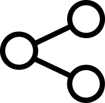 Outline Simple Link Node Connection Network Icon Element vector
