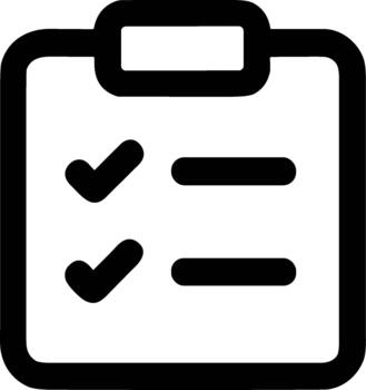 sencillo línea dibujo portapapeles Lista de Verificación a hacer lista planificación icono vector