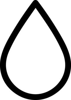 Simple Line Art Water Drop Liquid Shape Icon Design Element vector