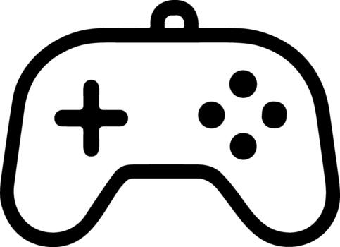 Simple Outline Game Controller Console Joystick Electronic Device Technology Icon vector