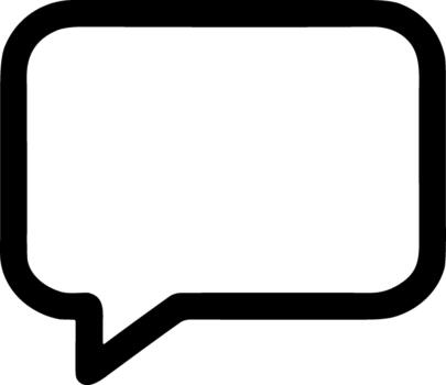 Simple Line Art Speech Bubble Dialog Box Communication Element vector