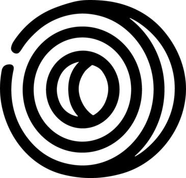 dibujado a mano minimalista circulo concéntrico forma resumen gráfico elemento vector