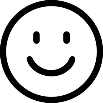 Simple Line Smiling Face Emoticon Expression Graphic Icon vector