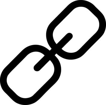 Simple Outline Chain Link Connecting Element Modern Icon Symbol vector