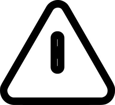 contorno sencillo triángulo exclamación marca atención firmar forma icono símbolo vector