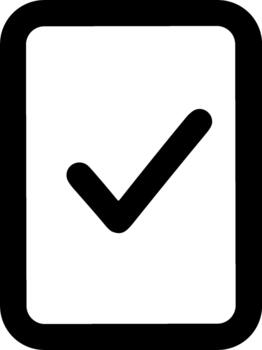 Simple Line Checkbox Checkmark Sign Shape Icon for User Interface vector