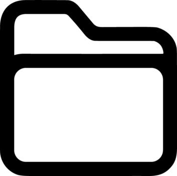 sencillo línea dibujo carpeta contorno blanco icono datos almacenamiento símbolo vector