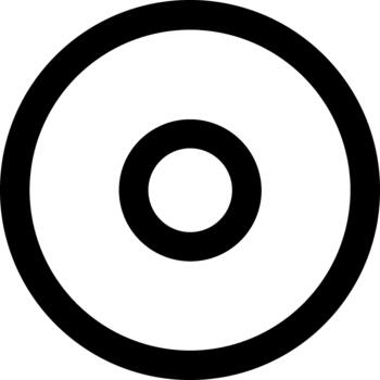 Minimalist Line Circle Target Shape Design Element Graphic Illustration vector