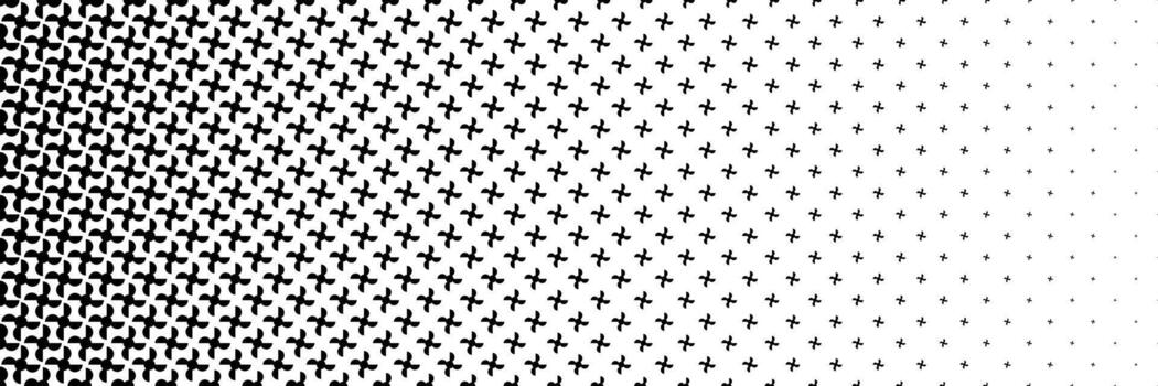 horizontal negro trama de semitonos de hélice diseño para modelo y antecedentes vector