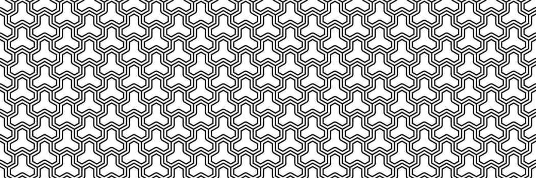 sin costura negro y blanco hexágono loseta y textil modelo para diseño vector