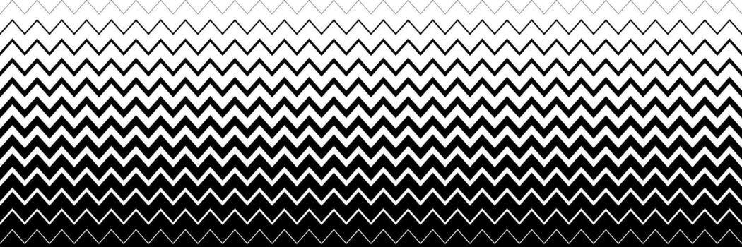 horizontal trama de semitonos de negro zigzag diseño para modelo y antecedentes vector