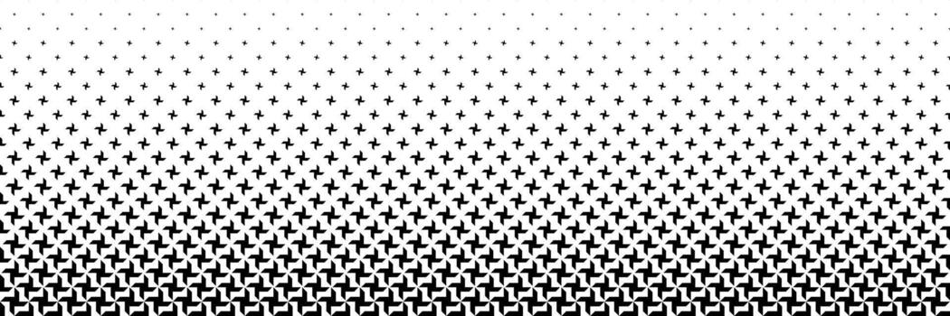 black halftone of propeller design for pattern and background vector