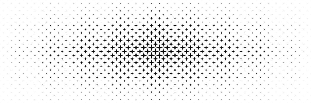 horizontal black halftone of four v-shaped projection design for pattern and background vector