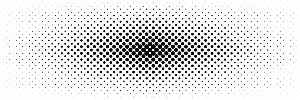 horizontal halftone of black circle design for pattern and background vector