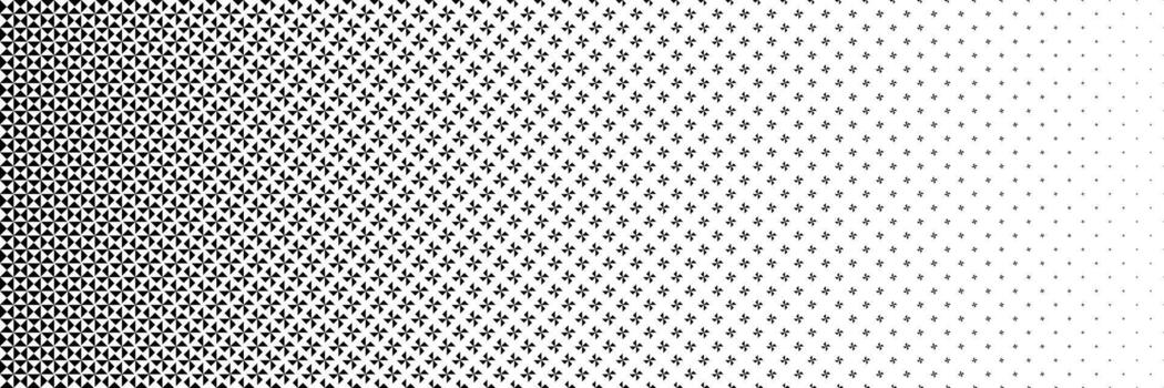 horizontal black halftone of triangle design for pattern and background vector