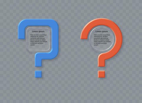 pregunta marca. colección de pregunta marcas con líquido vaso estilo marco elementos y gratis espacio para tu información. vector