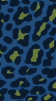 Vibrant Pixelated Leopard Print Texture in Blue and Lime Green vector