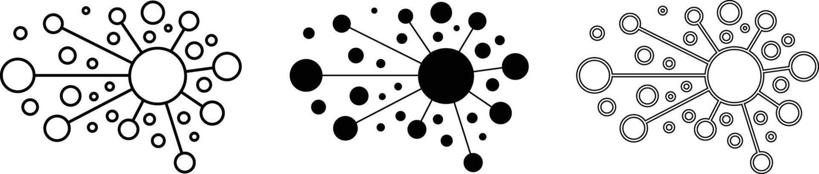 Abstract network nodes connecting in a digital space symbolizing interconnectedness and gr vector