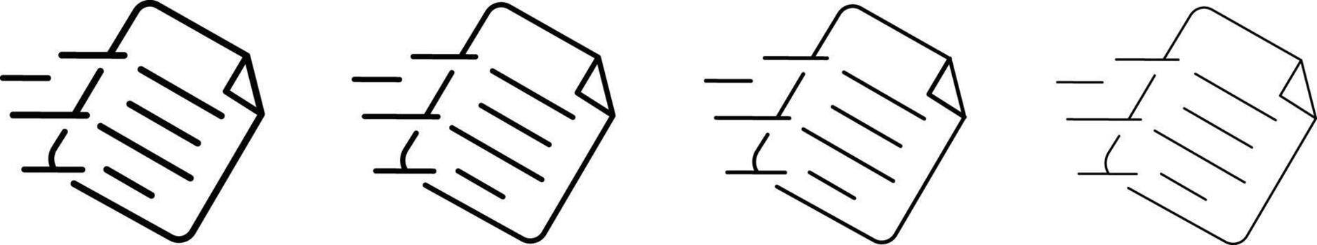 rápido documento icono entregando con rapidez en un digital ambiente simbolizando eficiencia y vector