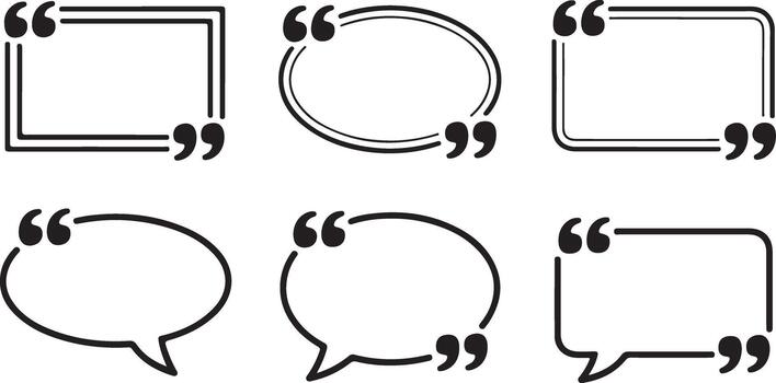 Quotation Marks Frame on Plain Backdrop vector