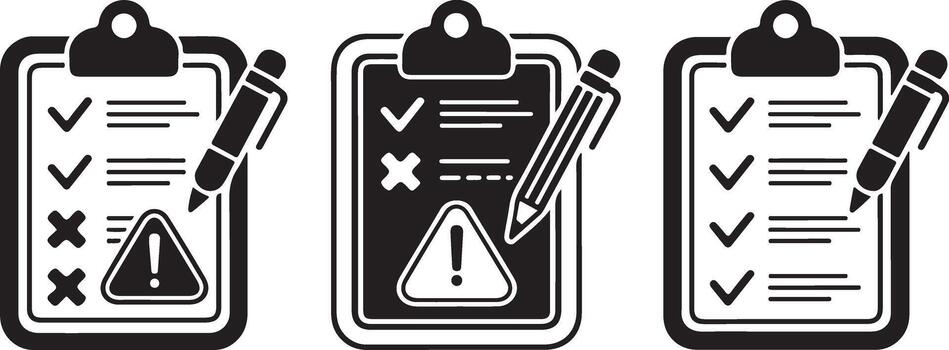 Checklist with Pen Symbolizes Task Management and Regulatory Compliance Process vector