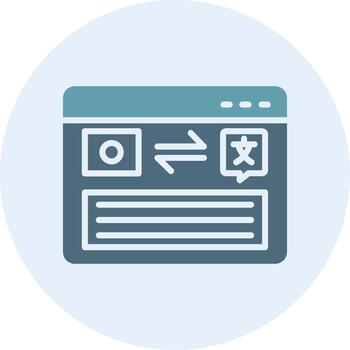 User Working On Laptop Color Block Badge vector