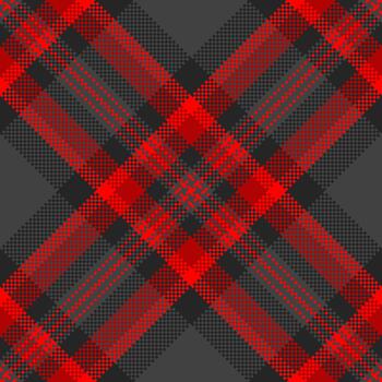 Classic plaid pattern in bold red and gray. A timeless tartan design, ideal for backgrounds, apparel, or festive projects. Adds warmth and texture. vector